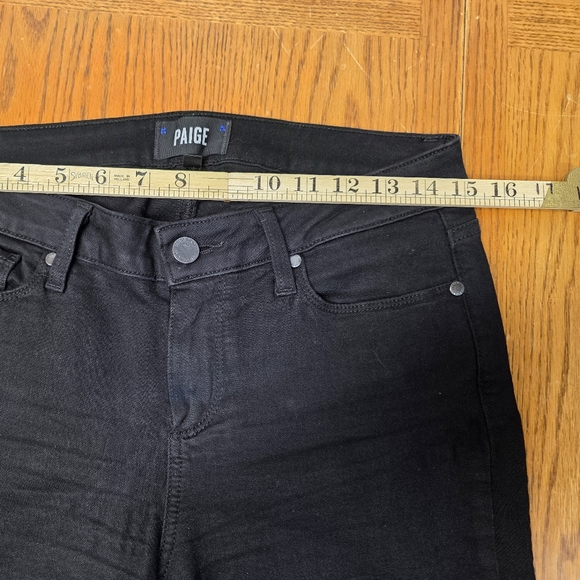 Paige Verdugo Ankle Black Denim Jeans Size 28, Inseam 27" - Picture 3 of 9